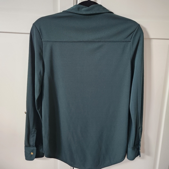 RALPH LAUREN Green blouse shirt gold details size S - Picture 2 of 9